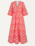 Pink City Prints Sunset Border Cyprus Dress