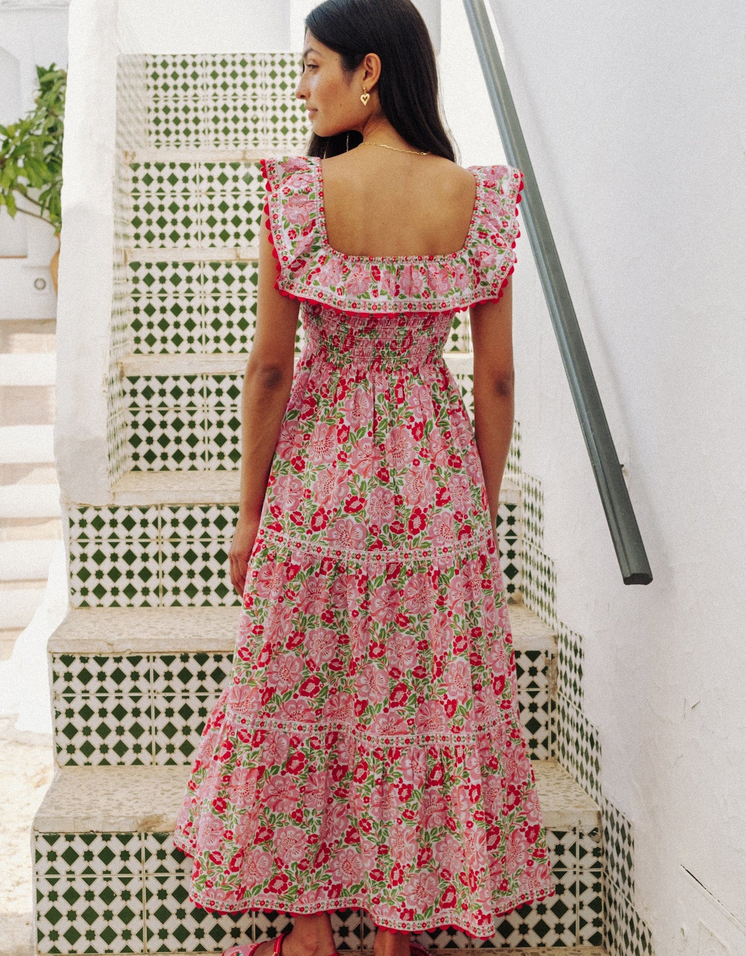 Pink City Prints Sweet Hibiscus Carrie Dress