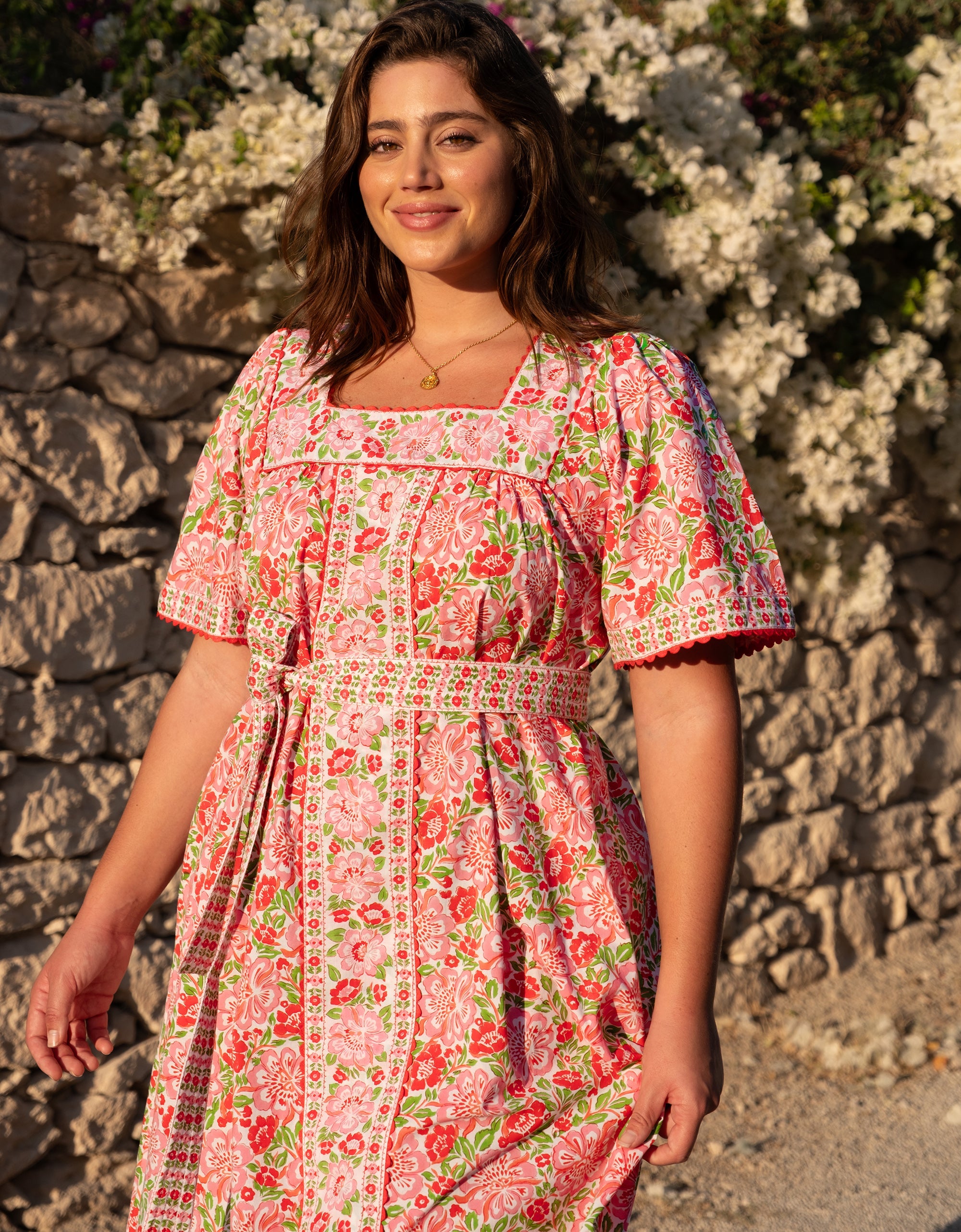 Pink City Prints Sweet Hibiscus Fleur Dress