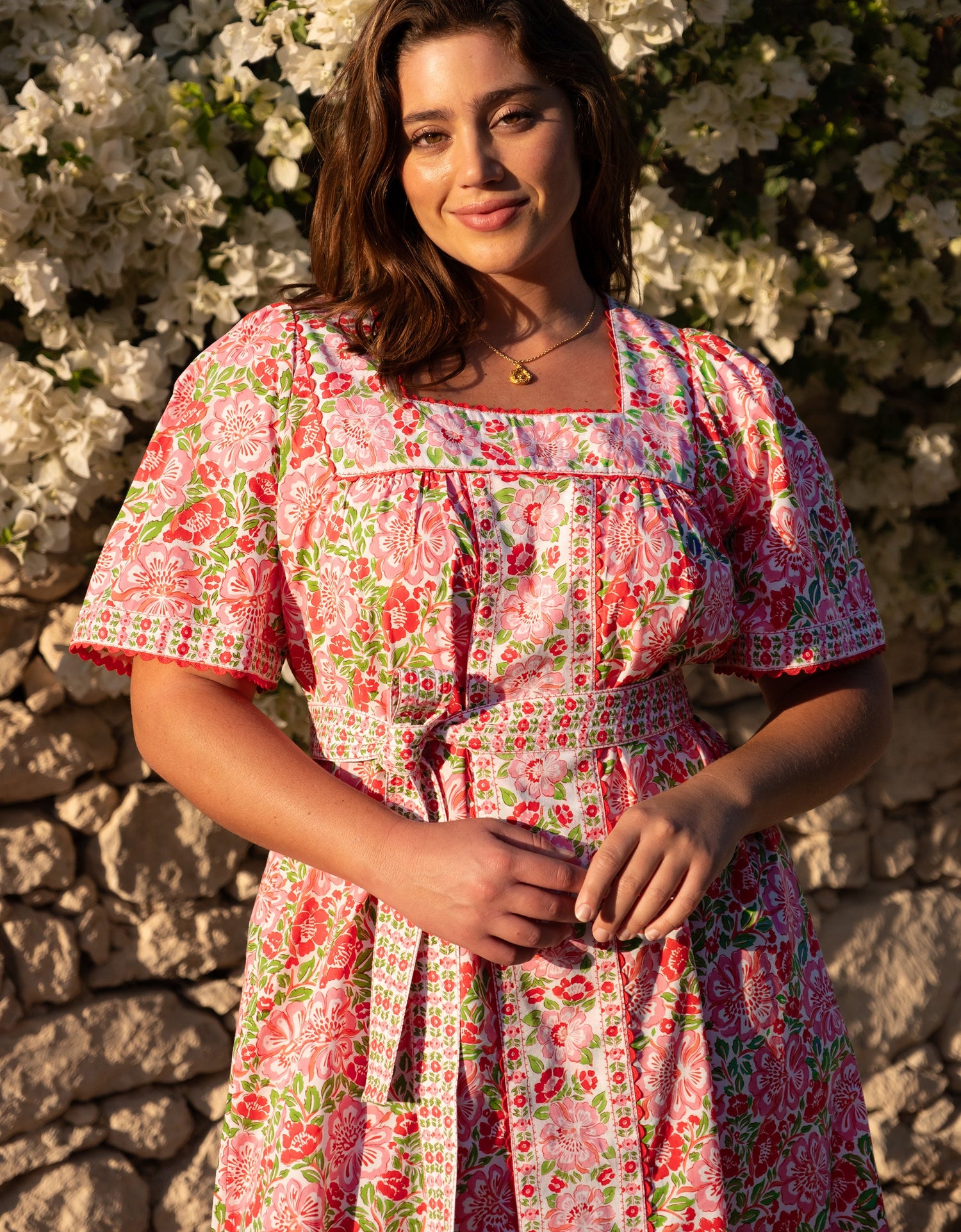 Pink City Prints Sweet Hibiscus Fleur Dress