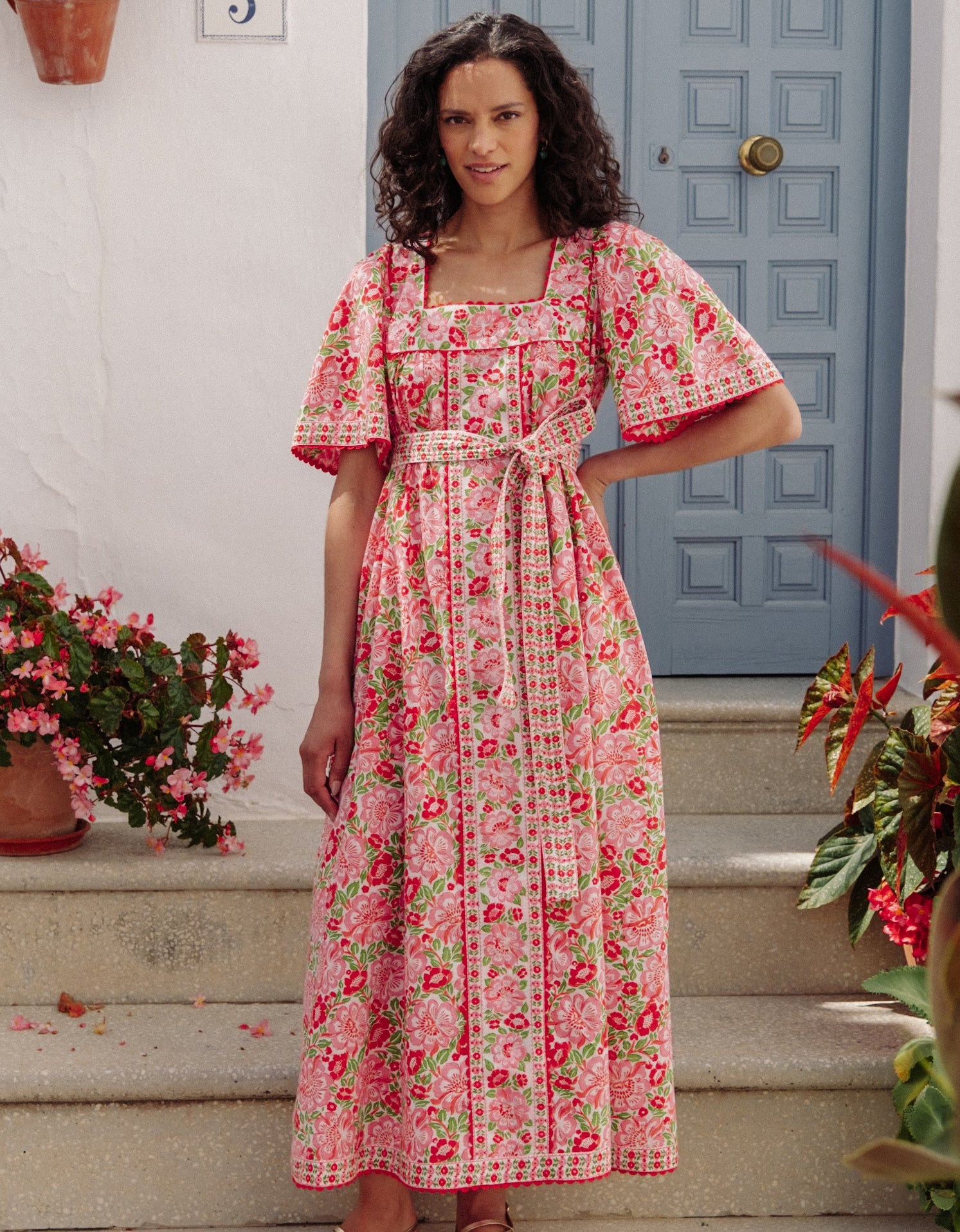 Pink City Prints Sweet Hibiscus Fleur Dress