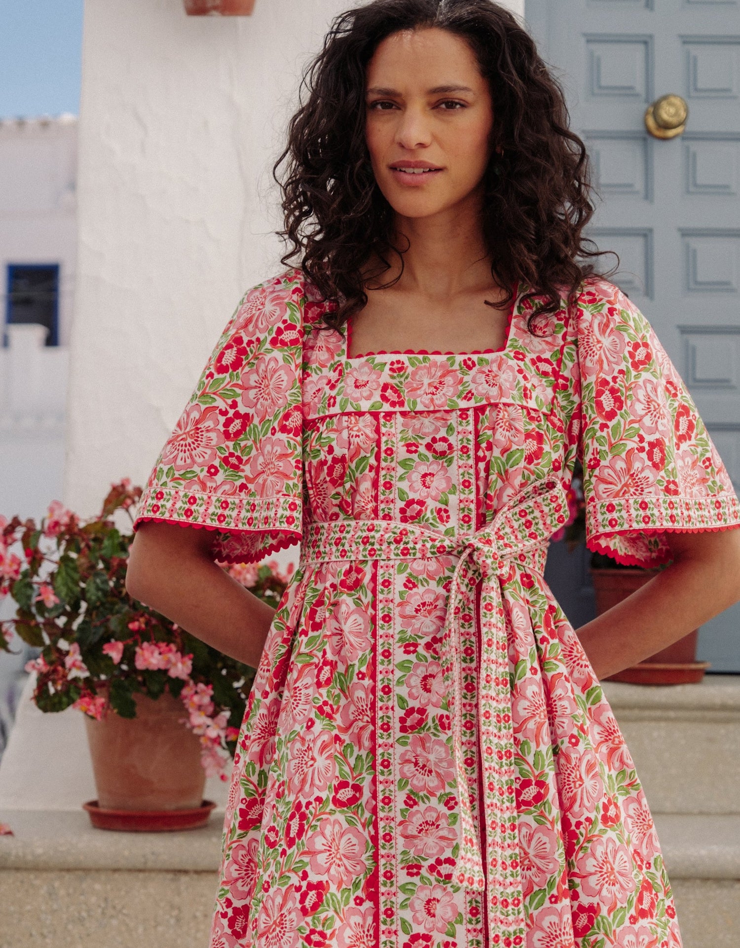 Pink City Prints Sweet Hibiscus Fleur Dress