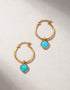 Pink City Prints Turquoise Heart Hoop Earrings